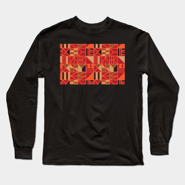 African pattern 3 Long Sleeve T-Shirt by Krobilad